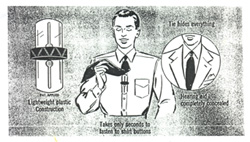 Hal-Hen illustration showing hearing aid clip