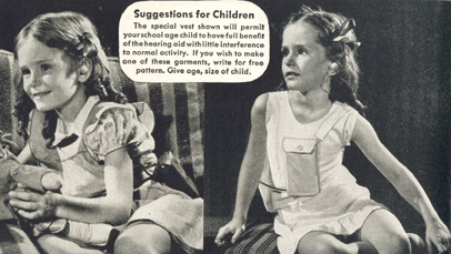 Zenith Radionic instruction manual suggestions for children for wearing the hearing aid