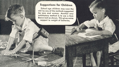 Zenith Radionic instruction manual suggestions for children for wearing the hearing aid