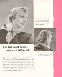Sonotone brochure describing the SonoComb, a hearing device disguised as a haircomb