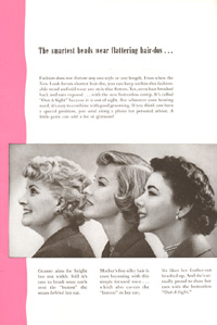 Sonotone brochure describing hairstyles to conceal hearing aids